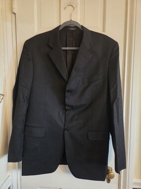 Jones New York Black Men's Three-Button Suit Jacket